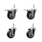 Service Caster 35 Inch Maroon Polyurethane Swivel 34 Inch Threaded Stem Caster Set 2 Total Lock Brakes SCC-TSTTL20S3514-PPUB-MRN-34212-2-S2 - alternate 1